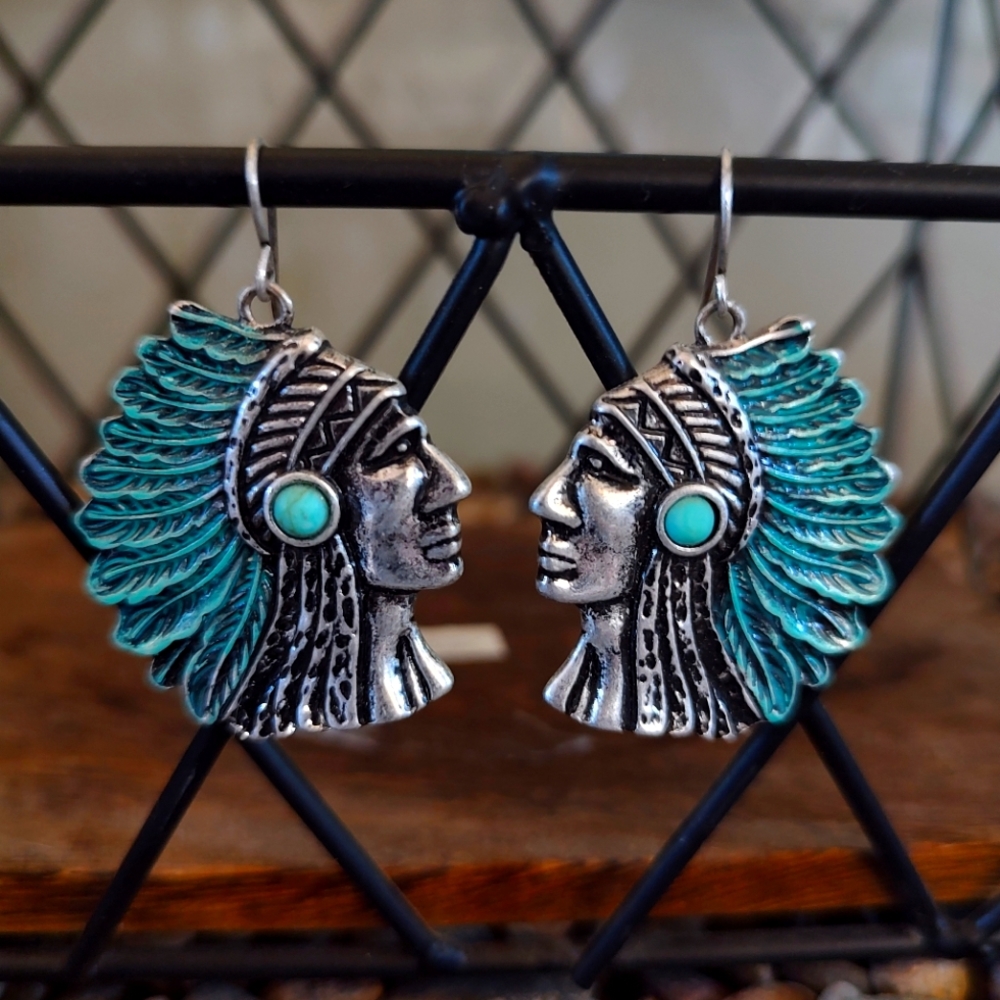 Indian Head Earrings